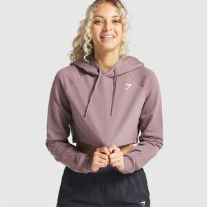 Gymshark TRAINING CROPPED HOODIE Taupe